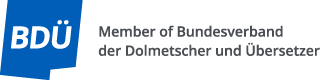 Logo: Member of Bundesverband der Dolmetscher und Übersetzer